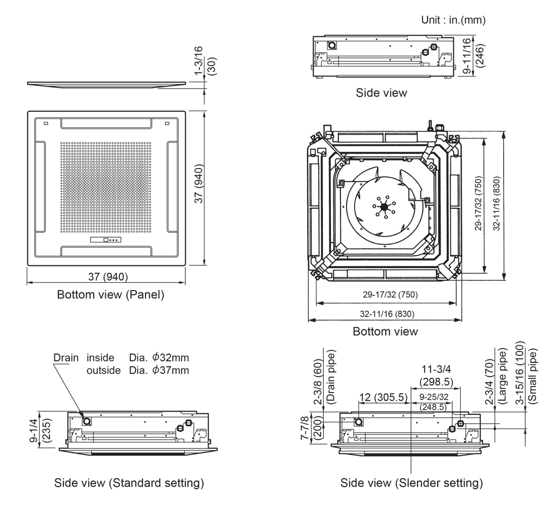 18RCLX Cassette Halcyon™ SINGLEROOM MINISPLIT SYSTEMS